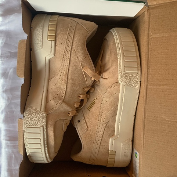 puma cali sport sneakers in beige